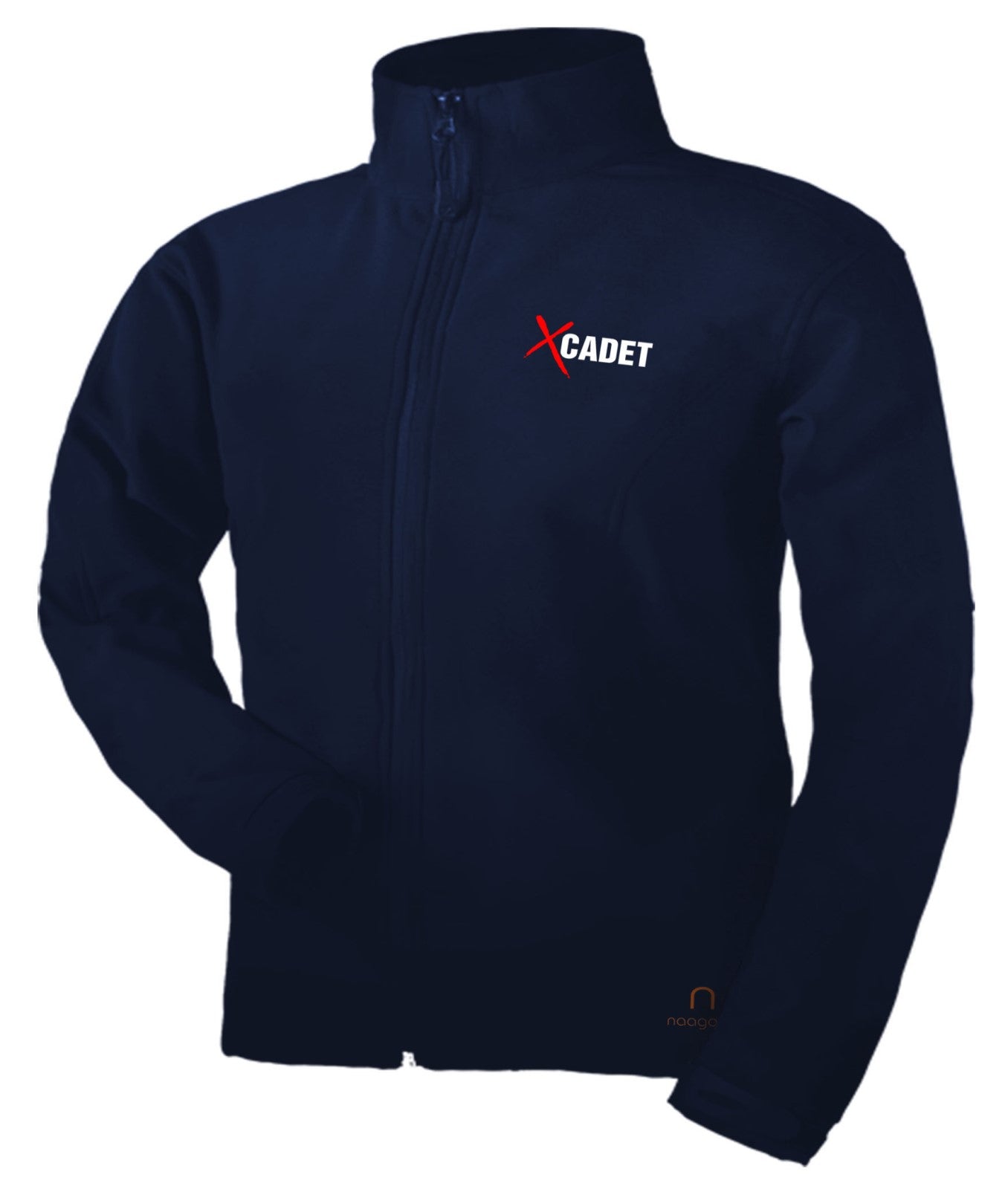 Navy Blue Cadet Hoodie with Cadet Typography - Removable hood