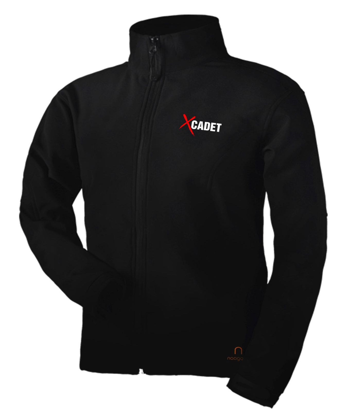 Cadet Hoodie Black with Cadet Typography - Removable hood