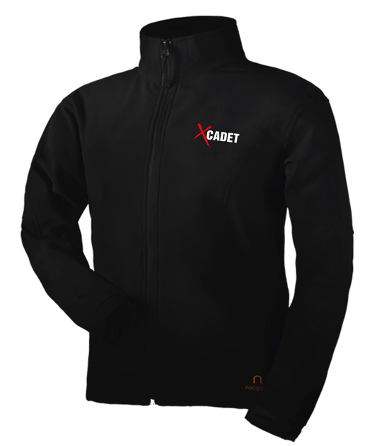 Cadet Hoodie Black with Cadet Typography - Removable hood