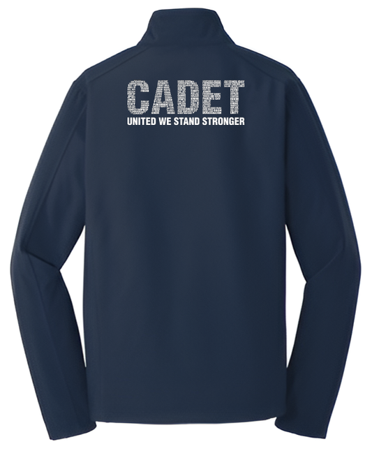 Cadet Premium Jacket with Typography - Quest (Navy Blue)