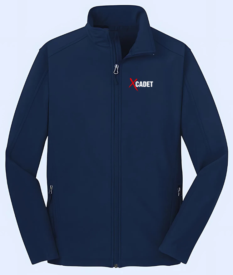 Cadet Premium Jacket with Typography - Quest (Navy Blue)