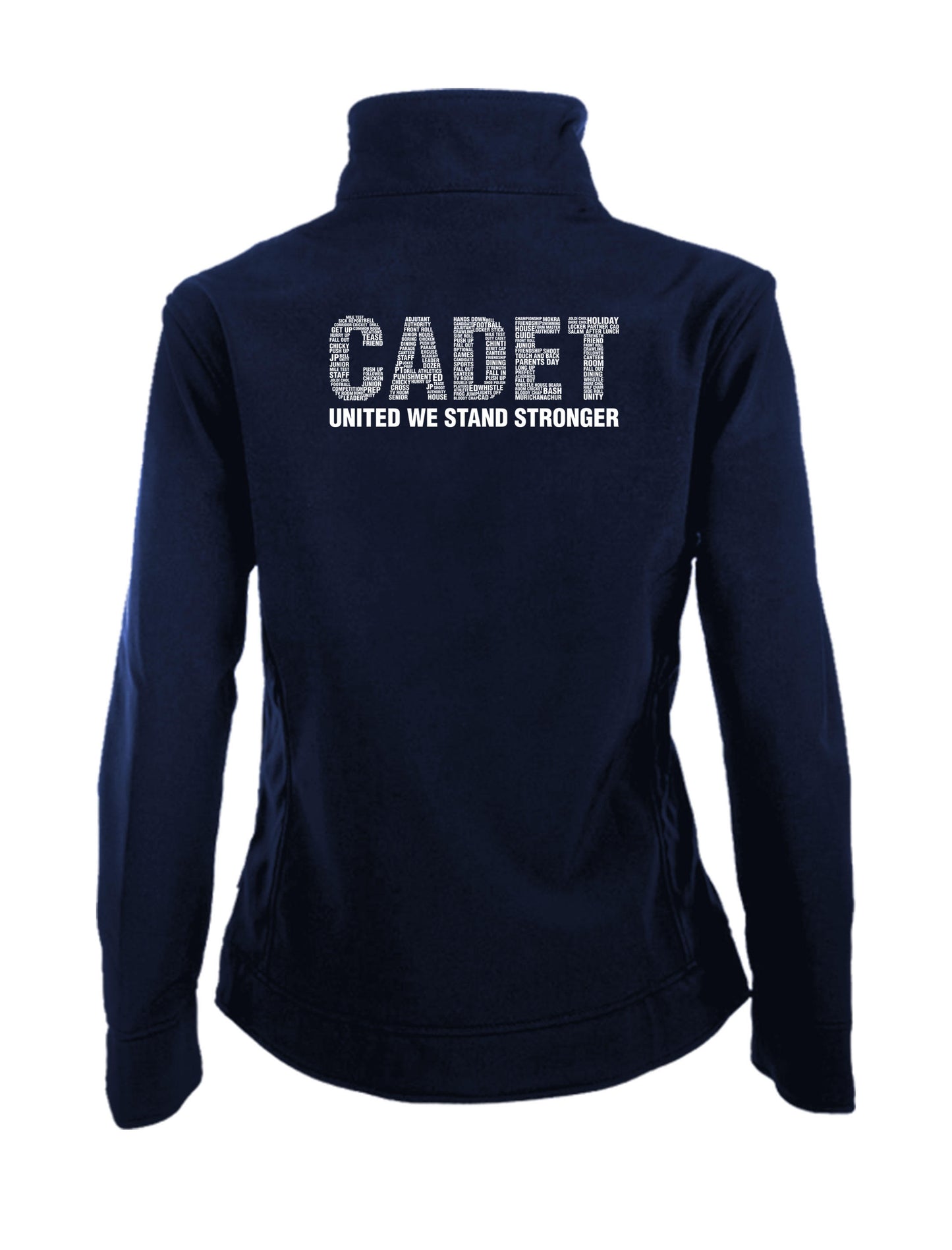 Navy Blue Cadet Hoodie with Cadet Typography - Removable hood